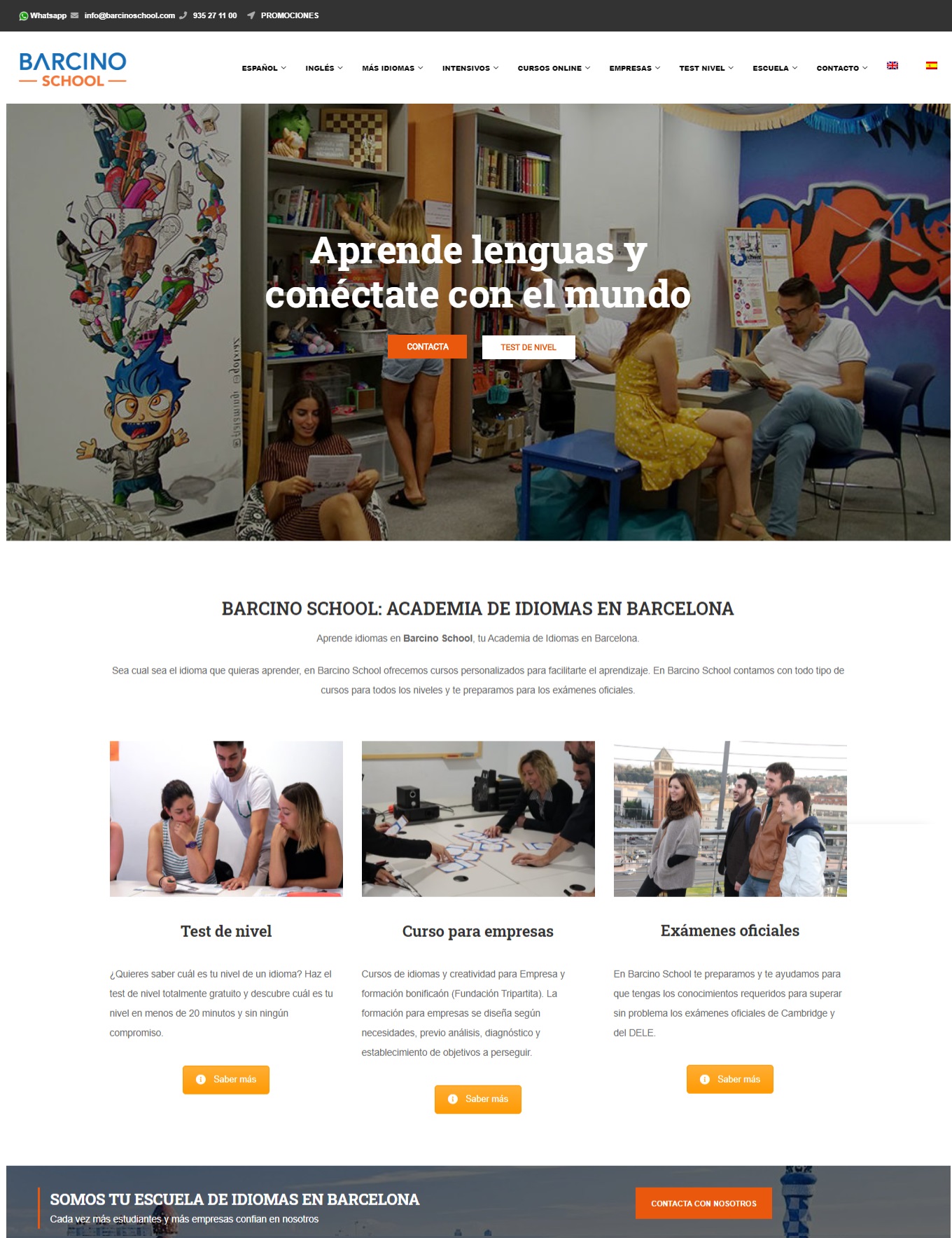 Diseño web Barcino School